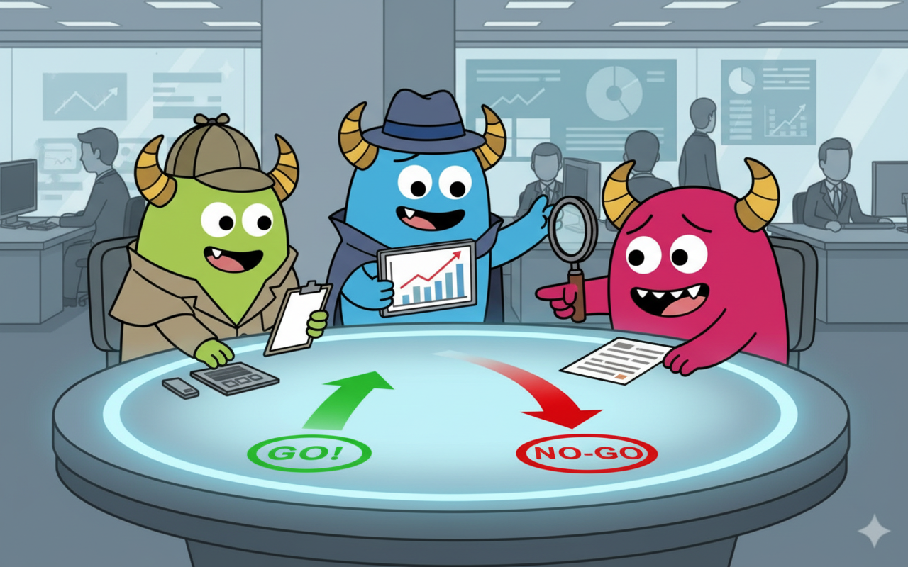 モンスターバンクが提供する「Go/No-Go」を加速する支援体制